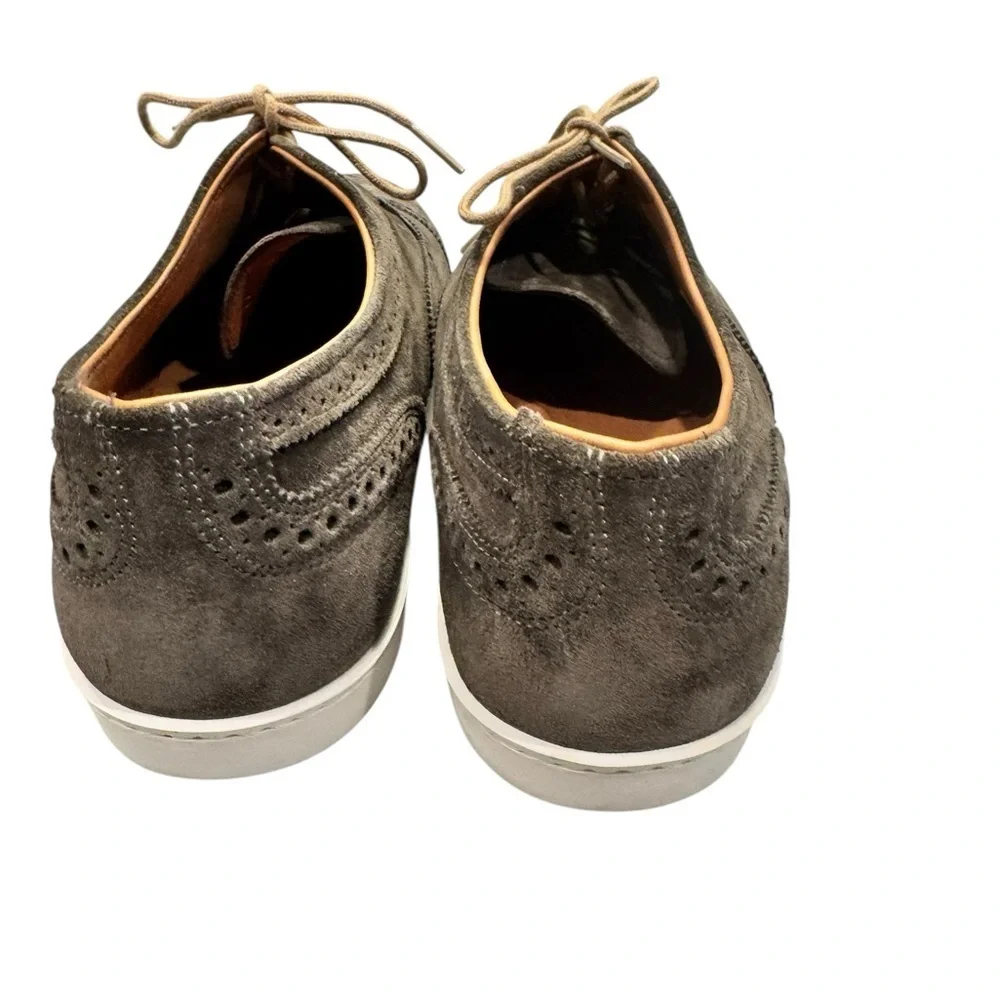 Allen Edmonds Strand Sz 11 Suede Sneakers Oxford Shoes Gray/Brown Casual Luxury
